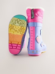 Purple/Pink Jolly Thinsulate Lined Cuff Wellies - Image 5 of 5