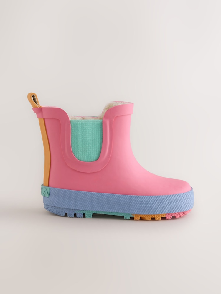 Pink Colourblock Chelsea Wellies - Image 1 of 4 Pink Colourblock Chelsea Wellies - Image 1 of 4