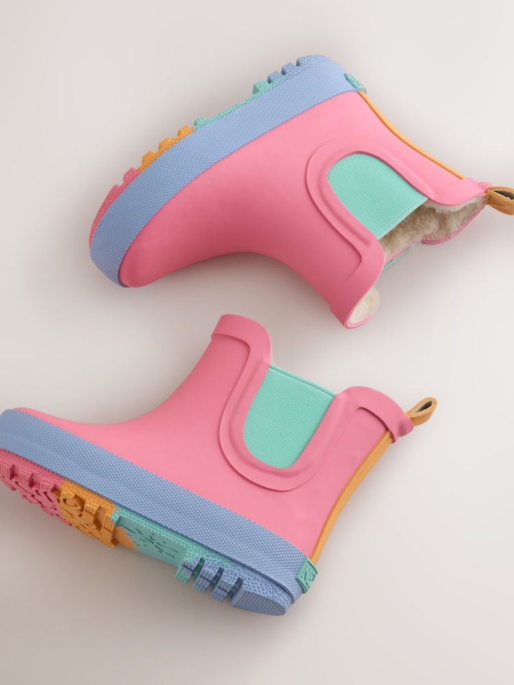 Pink Colourblock Chelsea Wellies - Image 5 of 5