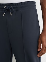 Reiss Airforce Blue Premier Stretch-Jersey Tailored Joggers - Image 4 of 6