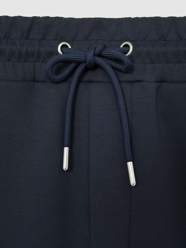 Reiss Airforce Blue Premier Stretch-Jersey Tailored Joggers - Image 6 of 6