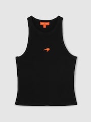 Reiss Black Lella McLaren Racing Speedmark Waffle Vest - Image 2 of 7