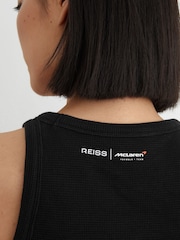 Reiss Black Lella McLaren Racing Speedmark Waffle Vest - Image 4 of 7
