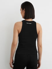 Reiss Black Lella McLaren Racing Speedmark Waffle Vest - Image 5 of 7