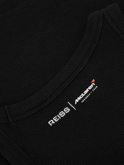 Reiss Black Lella McLaren Racing Speedmark Waffle Vest - Image 6 of 7