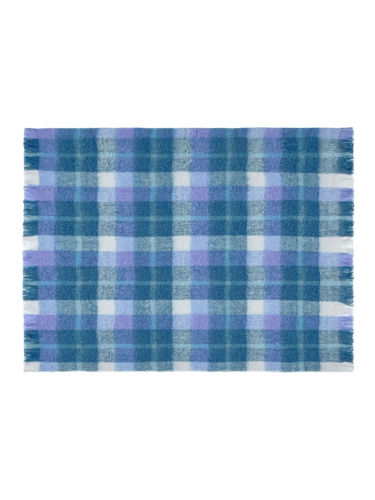 Bluebellgray Sea Blue Highland Check Throw - Image 4 of 4