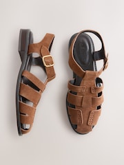 Tan Brown Forever Comfort® Fisherman Sandals - Image 1 of 9