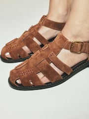 Tan Brown Forever Comfort® Fisherman Sandals - Image 5 of 9