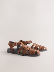 Tan Brown Forever Comfort® Fisherman Sandals - Image 7 of 9