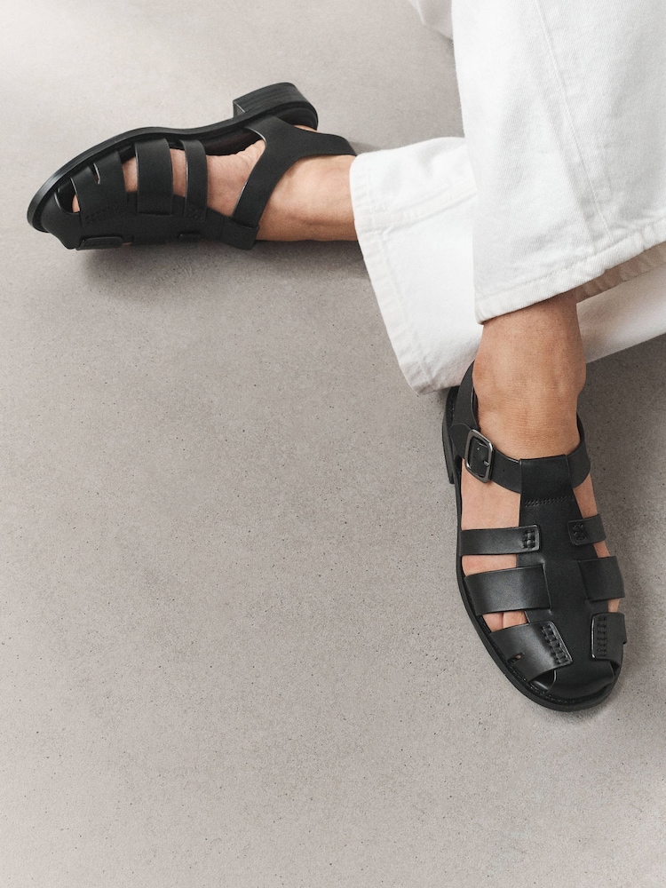 Black Forever Comfort® Fisherman Sandals - Image 1 of 10 Black Forever Comfort® Fisherman Sandals - Image 1 of 10