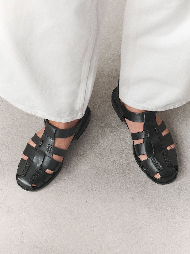 Black Forever Comfort® Fisherman Sandals - Image 2 of 10 Black Forever Comfort® Fisherman Sandals - Image 2 of 10