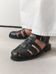 Black Forever Comfort® Fisherman Sandals - Image 3 of 10