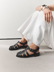 Black Forever Comfort® Fisherman Sandals - Image 4 of 10