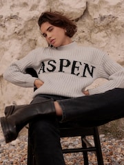 Mint Velvet Grey Aspen Knit Jumper - Image 2 of 7