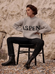 Mint Velvet Grey Aspen Knit Jumper - Image 4 of 7