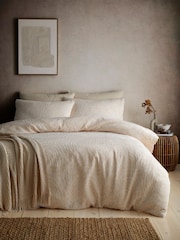 Appletree Natural Fossil Jacquard Textured Duvet Cover Set - Image 4 of 4