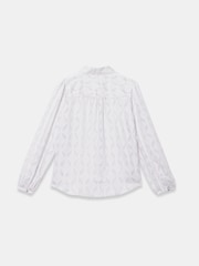 Mint Velvet Grey Diamond Striped Jacquard Shirt - Image 8 of 8