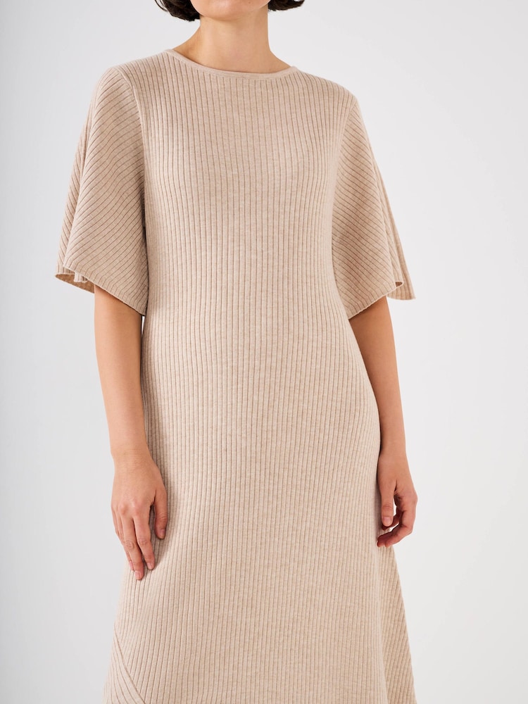 Nature - Robe mi-longue Mint Velvet en maille côtelée - Image 2 de 8