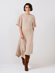 Nature - Robe mi-longue Mint Velvet en maille côtelée - Image 3 de 8