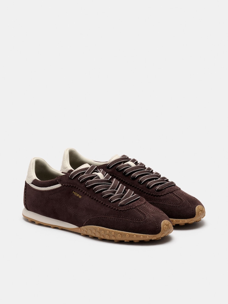 HOFF Brown Bridge Full Leather Trainers - Image 2 of 6 HOFF Brown Bridge Full Leather Trainers - Image 2 of 6