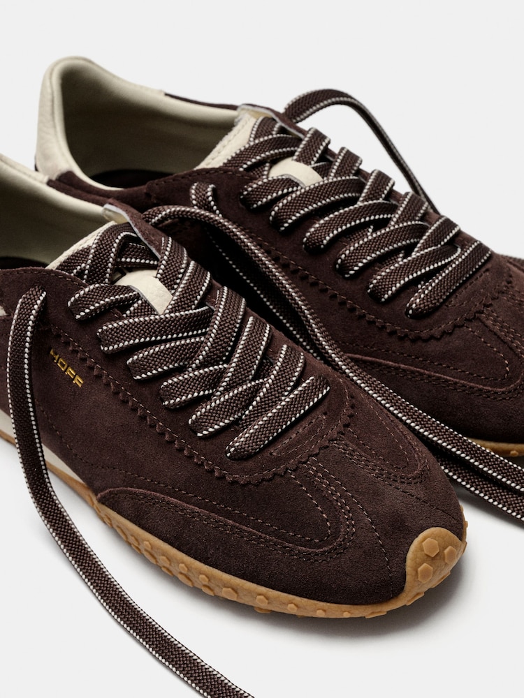 HOFF Brown Bridge Full Leather Trainers - Image 6 of 6 HOFF Brown Bridge Full Leather Trainers - Image 6 of 6