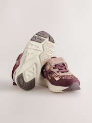 Bordeauxrode glitter - Sneakers met elastische veters en klittenbandsluiting - Afbeelding 3 van 5