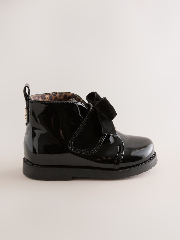 Black Bow Detail Ankle Boots - Image 2 of 5 Black Bow Detail Ankle Boots - Image 2 of 5