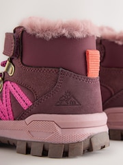 Burgundy Red Touch Fastening Hiker Boots - Image 3 of 5