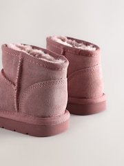 Pink Wide Fit (G) Water Repellent Suede Pull On Boots - Image 3 of 5