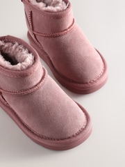 Pink Wide Fit (G) Water Repellent Suede Pull On Boots - Image 4 of 5
