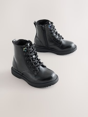 Black Standard Fit (F) Lace Up Ankle Boots - Image 1 of 6
