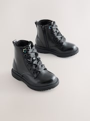 Black Standard Fit (F) Lace Up Ankle Boots - Image 2 of 6