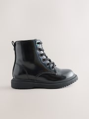 Black Standard Fit (F) Lace Up Ankle Boots - Image 3 of 6