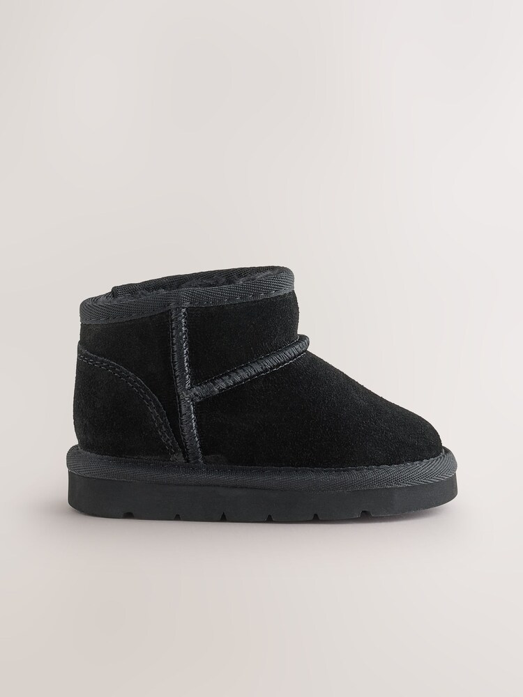 Black Standard Fit (F) Water Repellent Suede Pull On Boots - Image 2 of 5 Black Standard Fit (F) Water Repellent Suede Pull On Boots - Image 2 of 5