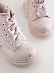 Pink Cherry Standard Fit (F) Lace Up Ankle Boots - Image 6 of 6