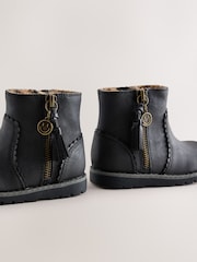 Black Standard Fit (F) Chelsea Zip Tassel Ankle Boots - Image 4 of 5
