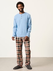 Bleu clair - Haut de pyjama Henley FatFace - Image 4 de 7