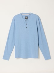 Bleu clair - Haut de pyjama Henley FatFace - Image 7 de 7