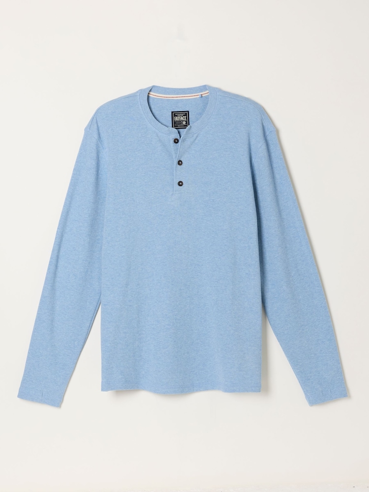 Bleu clair - Haut de pyjama Henley FatFace - Image 7 de 7