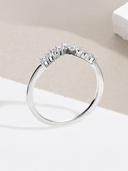 The Diamond Store White 0.15ct Lab Diamond Wishbone Ring H/Si Quality in 925 Sterling Silver - Image 3 of 8