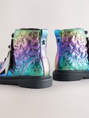 Multi Rainbow Standard Fit (F) Lace Up Ankle Boots - Image 5 of 6