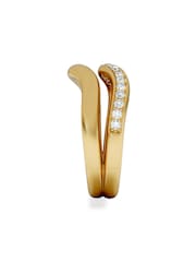 The Diamond Store White Duo Wave Stacking Lab Diamond Ring 0.26ct in 9K Gold - Image 4 of 7
