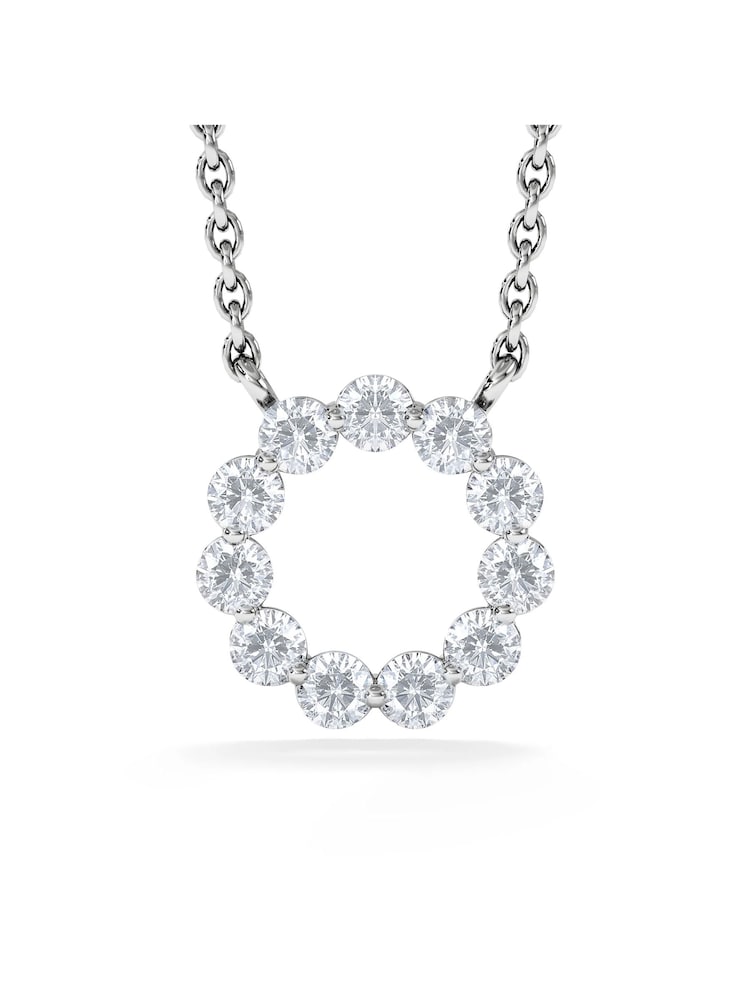 The Diamond Store White Eternal Glow Lab Diamond Necklace 0.25ct in 925 Silver - Image 1 of 6