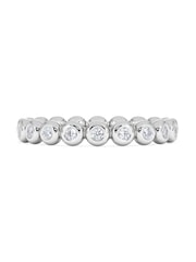 The Diamond Store White Bezel-Set Eternity Lab Diamond Ring 0.33ct in 925 Silver - Image 6 of 8