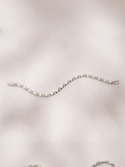 The Diamond Store White Lab Diamond Tennis Bracelet Round Cut 0.10ct H/SI Silver - Image 2 of 5