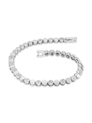 The Diamond Store White Lab Diamond Tennis Bracelet Round Cut 0.10ct H/SI Silver - Image 4 of 5
