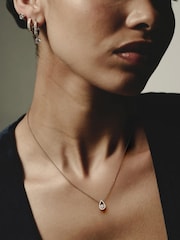 The Diamond Store White Teardrop 0.21ct Round Cut Lab Grown Stud Earrings in Sterling Silver - Image 2 of 3