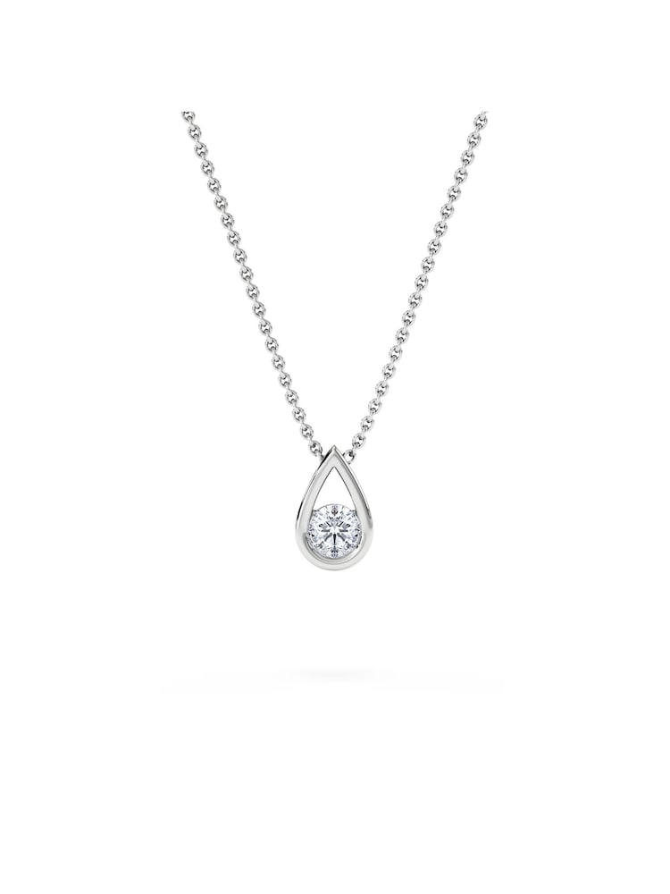 The Diamond Store White Teardrop 0.21ct Round Cut Lab Grown Stud Earrings in Sterling Silver - Image 3 of 3