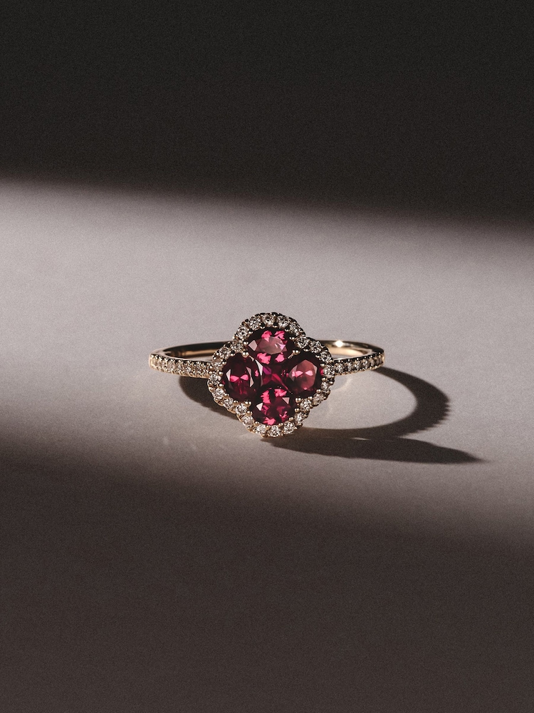 The Diamond Store Red Alegria Lab Sapphire Ring 1.00ct in 18k Gold Vermeil - Image 1 of 5