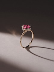 The Diamond Store Red Alegria Lab Sapphire Ring 1.00ct in 18k Gold Vermeil - Image 2 of 5